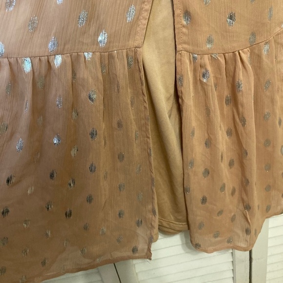 NWT Lulu’s Mauve And Sliver Ruffled Tiered Midi Dress Size Small - Picture 12 of 12